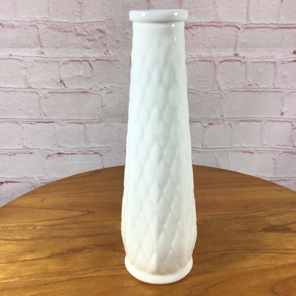 Vintage E.O. Brody Milk Glass Vase - Picture 2 of 6